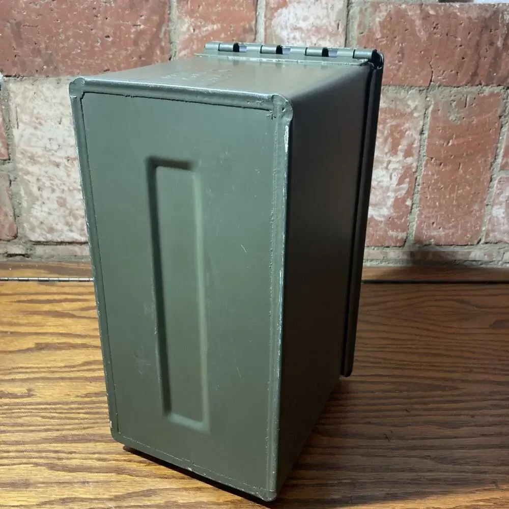 Ammo Tin Steel Box Container M2A1 Heavy Duty Green